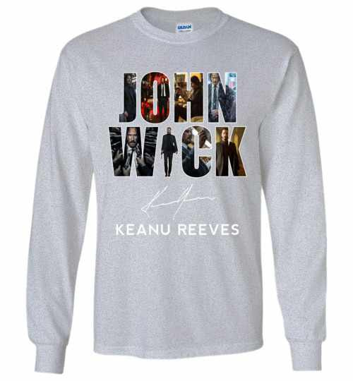Inktee Store - Funny John Wick Signature Keanu Reeves Long Sleeve T-Shirt Image