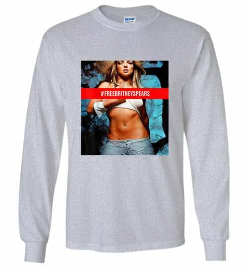Inktee Store - Hashtag Free Britney Long Sleeve T-Shirt Image