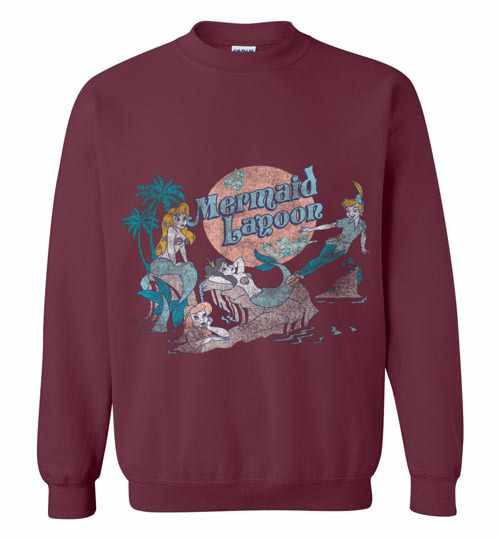 Inktee Store - Disney Peter Pan Distressed Mermaid Lagoon Design Sweatshirt Image