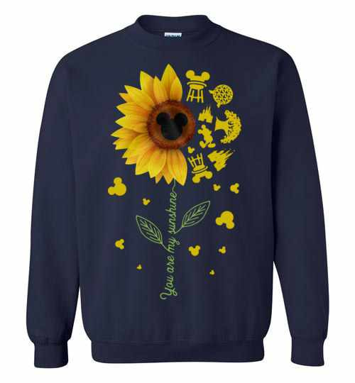 Inktee Store - Disney Mickey Mouse Sunflower You Are My Sunshine Sweatshirt Image