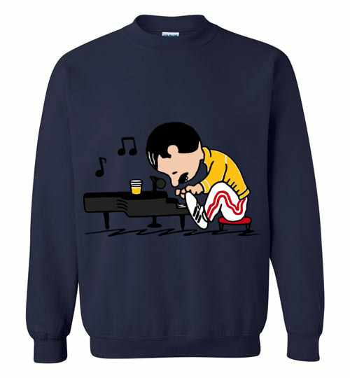 Inktee Store - Freddie Mercury In The Style Of Peanuts Sweatshirt Image