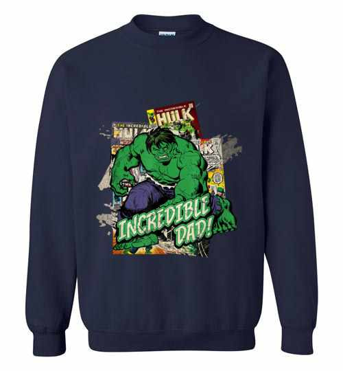 Inktee Store - Marvel Hulk Incredible Dad Fathers Day Sweatshirt Image