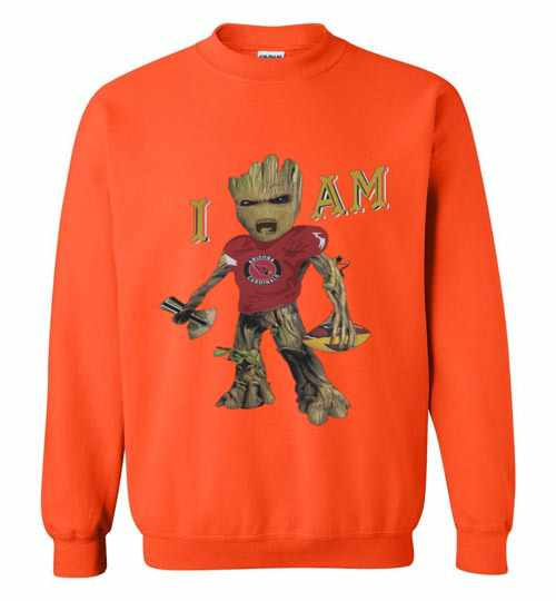 Inktee Store - Baby Groot I Am Arizona Cardinals Sweatshirt Image