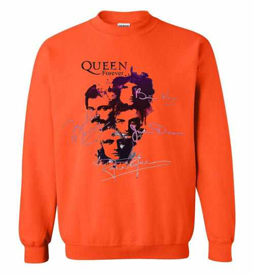 Inktee Store - Queen Forever All Signature Freddie Mercury Sweatshirt Image
