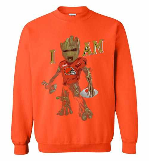 Inktee Store - Strong Groot I Am Cleveland Browns America Sport Sweatshirt Image