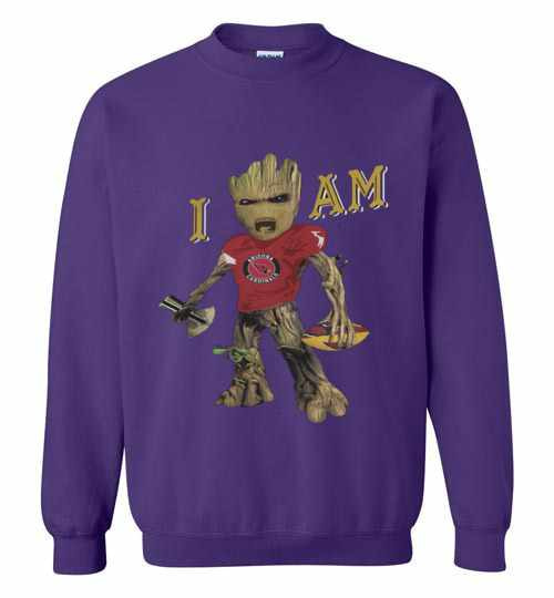 Inktee Store - Baby Groot I Am Arizona Cardinals Sweatshirt Image