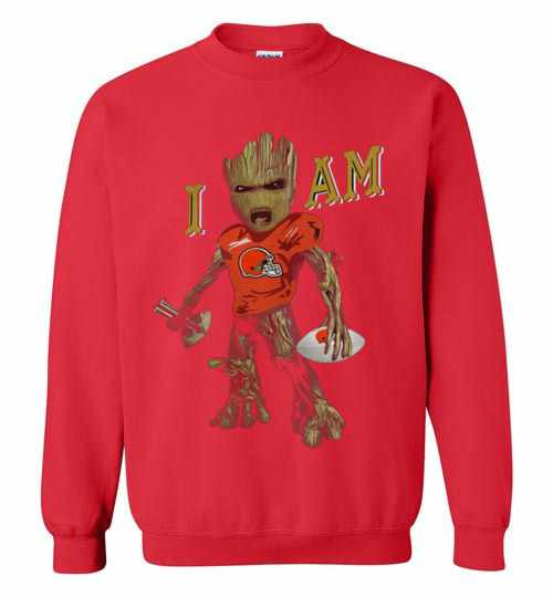 Inktee Store - Strong Groot I Am Cleveland Browns America Sport Sweatshirt Image