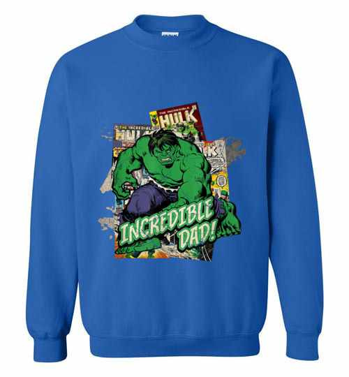 Inktee Store - Marvel Hulk Incredible Dad Fathers Day Sweatshirt Image