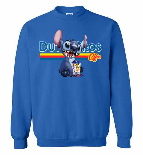 Inktee Store - Stitch Drink Dutch Bros Coffee Sweatshirt Image