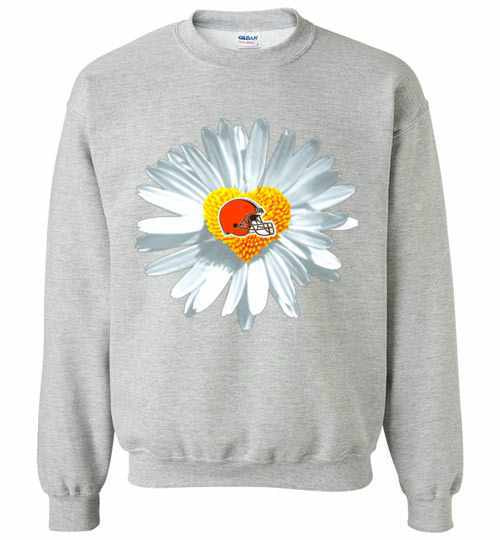 Inktee Store - Cleveland Browns Daisy Sweatshirt Image