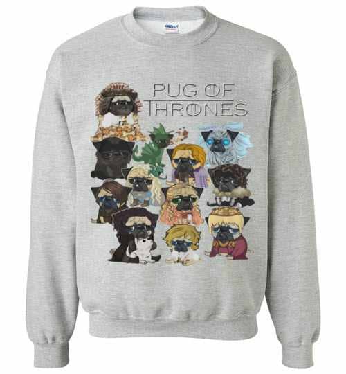 Inktee Store - Pug Game Of Thrones Sweatshirt Image