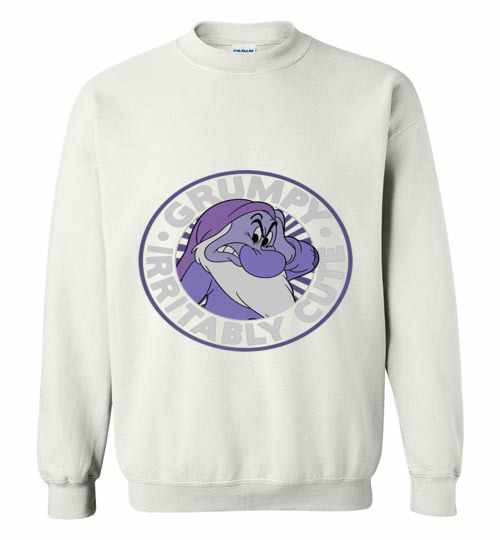 Inktee Store - Disney Snow White Grumpy Irritably Cute Design Sweatshirt Image