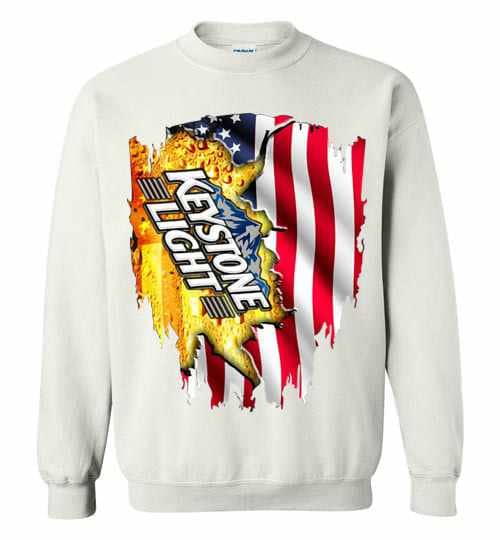 Inktee Store - Keystone Light American Flag Independence Day 4Th Of July Sweatshirt Image