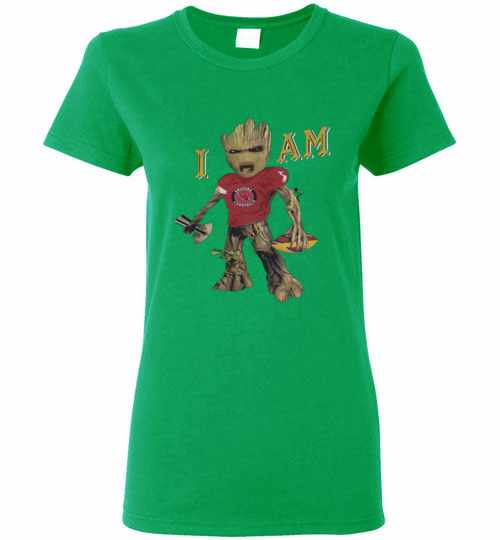Inktee Store - Baby Groot I Am Arizona Cardinals Women'S T-Shirt Image