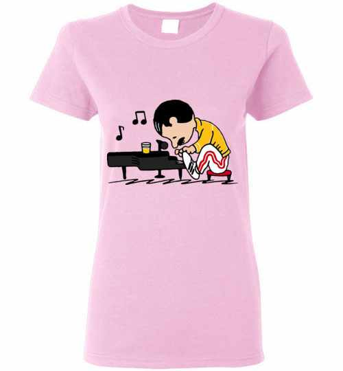 Inktee Store - Freddie Mercury In The Style Of Peanuts Women'S T-Shirt Image