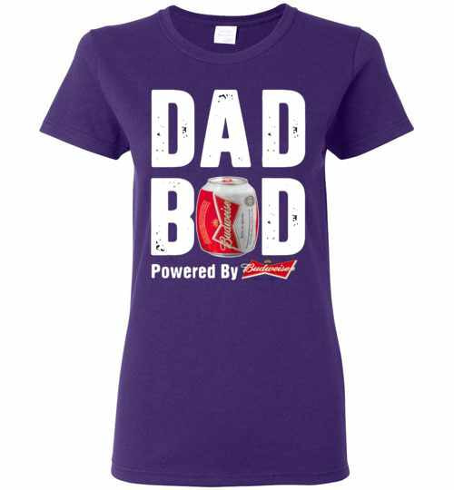 Inktee Store - Dad Bod Powered By Budweiser Women'S T-Shirt Image