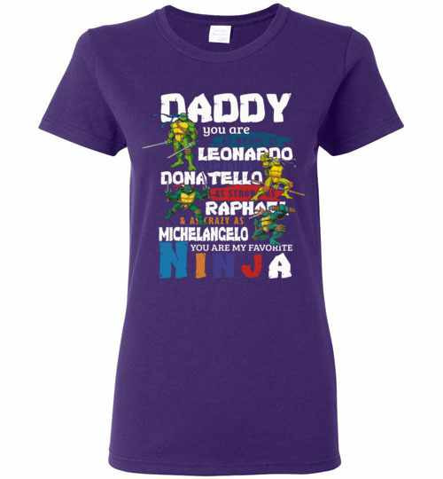 Inktee Store - Daddy You Are Ninja Turtle Women'S T-Shirt Image