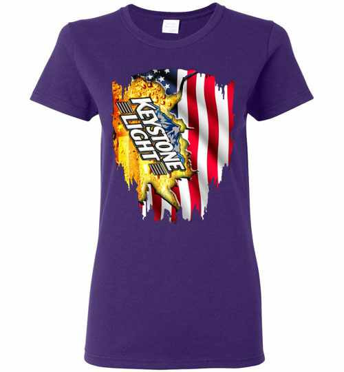 Inktee Store - Keystone Light American Flag Independence Day 4Th Of Women'S T-Shirt Image