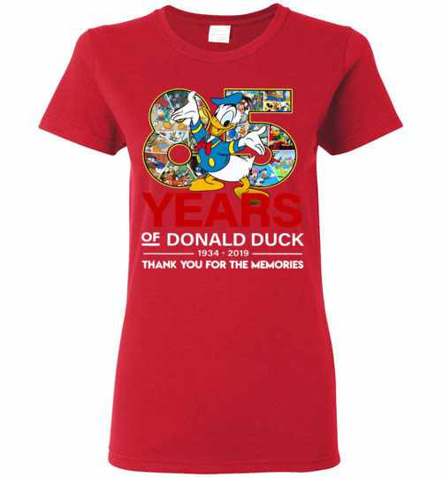Inktee Store - 85 Years Of Donald Duck Thank You For The Memories Women'S T-Shirt Image