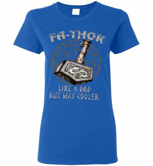 Inktee Store - Marvel Avengers Fa-Thor Like A Dad But Way Cooler Women'S T-Shirt Image