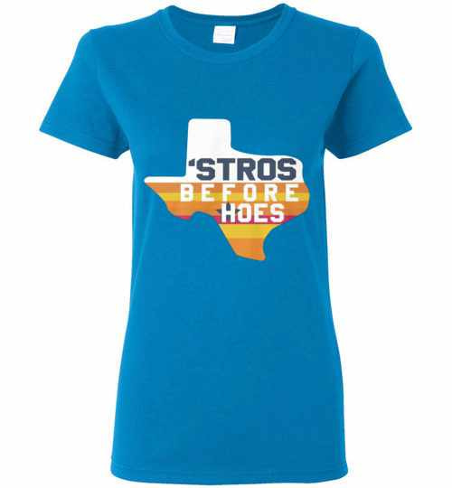Inktee Store - Houston Astros Inspired Stros Before Hoes Women'S T-Shirt Image