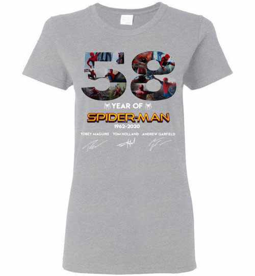 Inktee Store - 58 Year Of Spider Man 1962 2020 Women'S T-Shirt Image