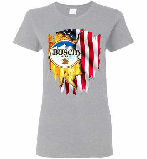 Inktee Store - Busch Light American Flag Independence Day 4Th Of July Women'S T-Shirt Image