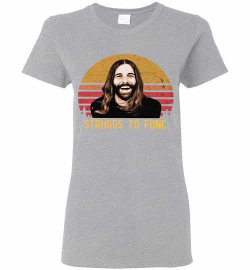 Inktee Store - Jonathan Van Ness Struggs To Func Sunset Women'S T-Shirt Image