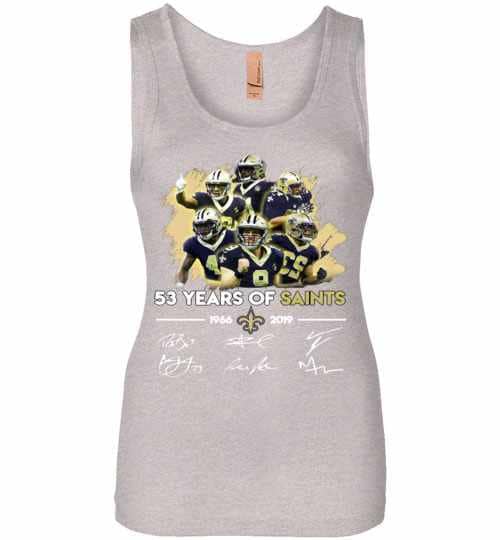 Inktee Store - 53Th Years Of New Orleans Saints 1966-2019 Womens Jersey Tank Top Image