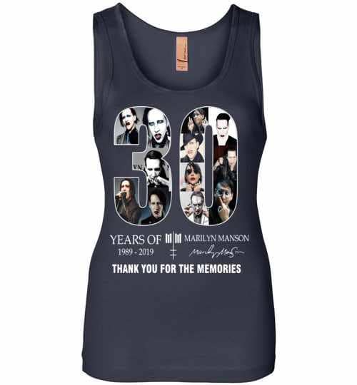 Inktee Store - 30Th Years Of Marilyn Manson 1989-2019 Womens Jersey Tank Top Image
