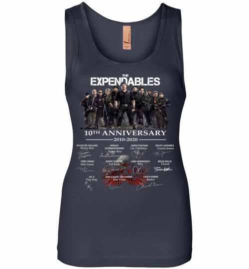 Inktee Store - 10Th Anniversary The Expendables 2010-2020 Womens Jersey Tank Top Image
