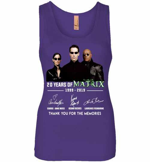 Inktee Store - 20Th Years Of Matrix 1999-2019 Womens Jersey Tank Top Image
