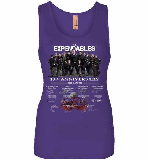 Inktee Store - 10Th Anniversary The Expendables 2010-2020 Womens Jersey Tank Top Image