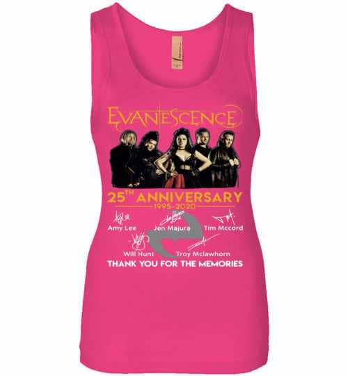 Inktee Store - 25Th Anniversary Evanescence 1995-2020 Womens Jersey Tank Top Image