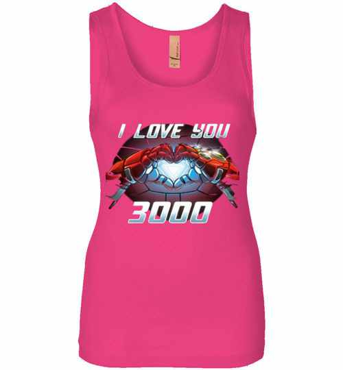 Inktee Store - I Love You 3000 Gift Dad And Daughter Avengers Womens Jersey Tank Top Image