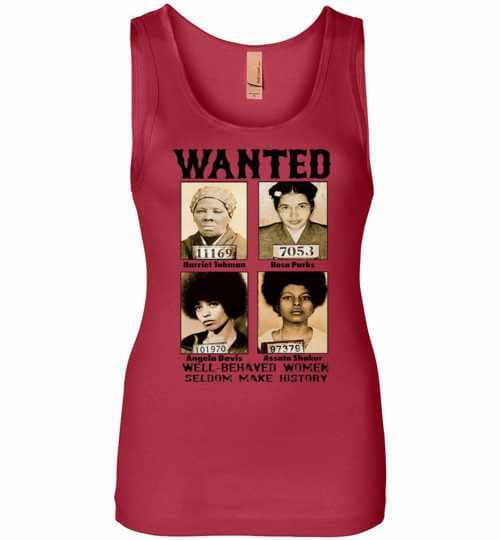 Inktee Store - Wanted 11169 Harriet Tubman 7053 Rosa Parks Womens Jersey Tank Top Image