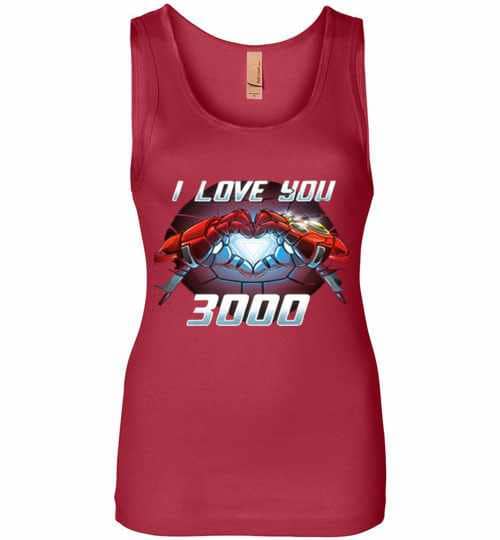 Inktee Store - I Love You 3000 Gift Dad And Daughter Avengers Womens Jersey Tank Top Image