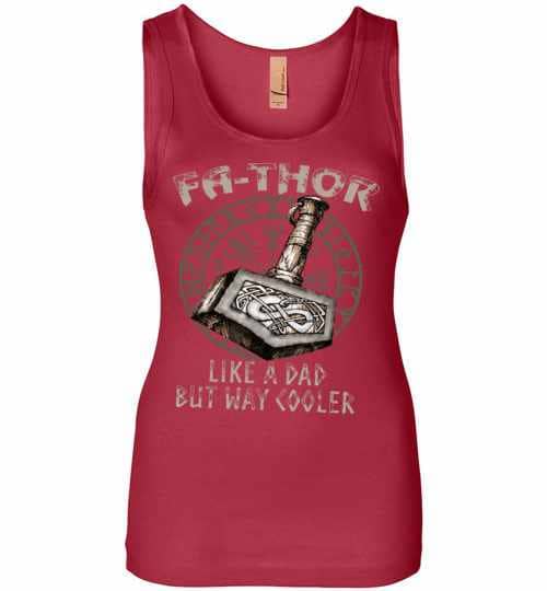 Inktee Store - Marvel Avengers Fa-Thor Like A Dad But Way Womens Jersey Tank Top Image