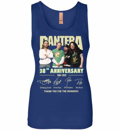 Inktee Store - 38Th Anniversary Pantera 1981-2019 Womens Jersey Tank Top Image