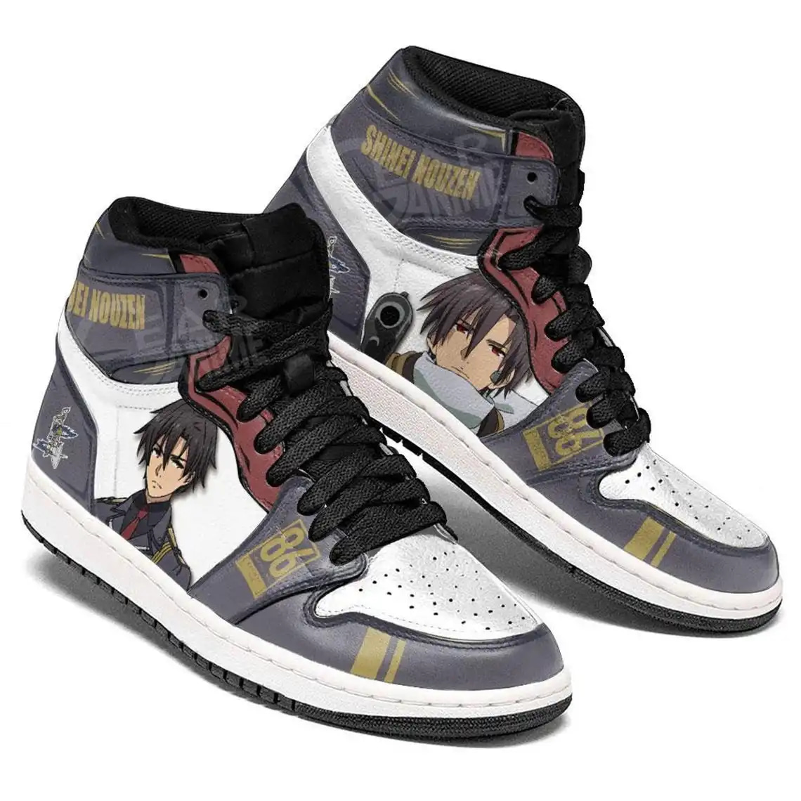 86 Eighty Six Shinei Nouzen For Anime Fans - Custom Anime Sneaker For Men And Women Air Jordan Shoes