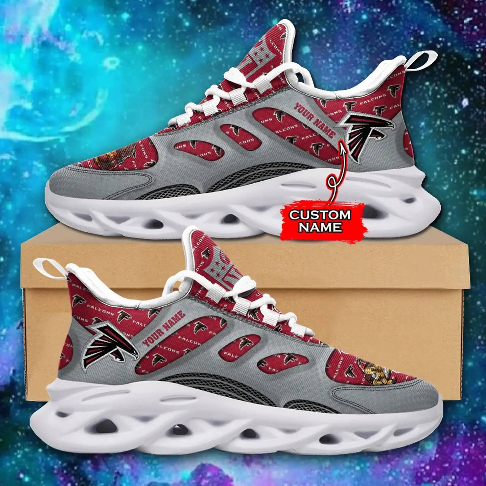 Atlanta Falcons Nfl Max Soul Sneaker Shoes