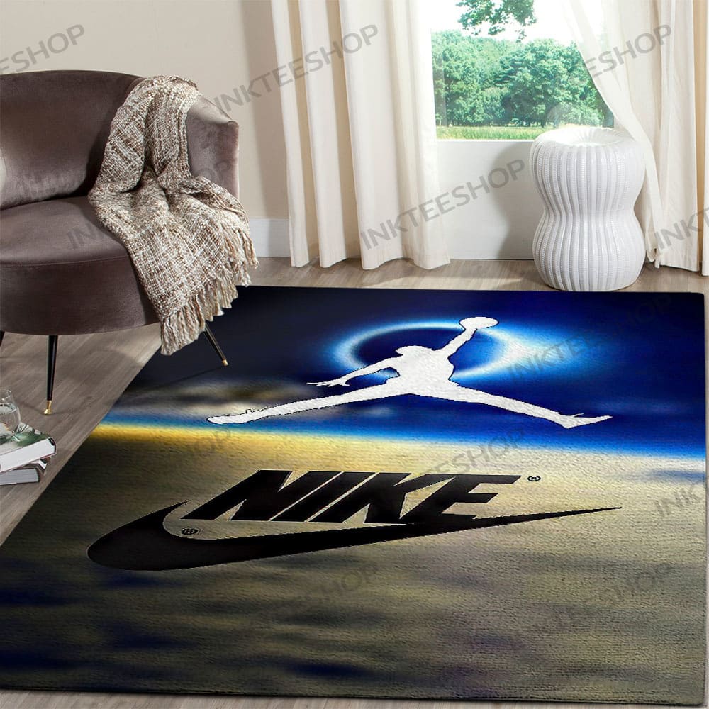 Inktee Store - Basketball Nike Air Jordan Amazon Rug Image