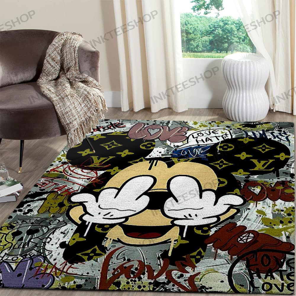 Inktee Store - Bedroom Mickey Mouse Disney Home Decor Rug Image