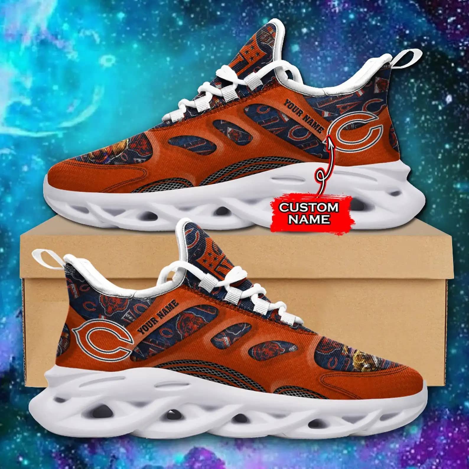 Chicago Bears Nfl Max Soul Sneaker Shoes