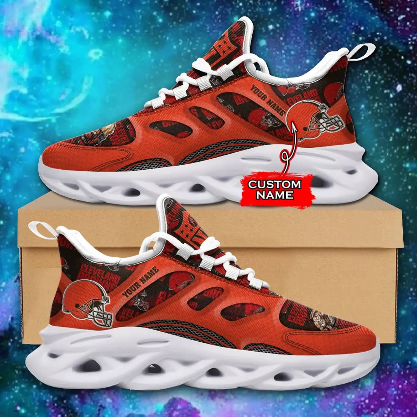 Cleveland Browns Nfl Max Soul Sneaker Shoes