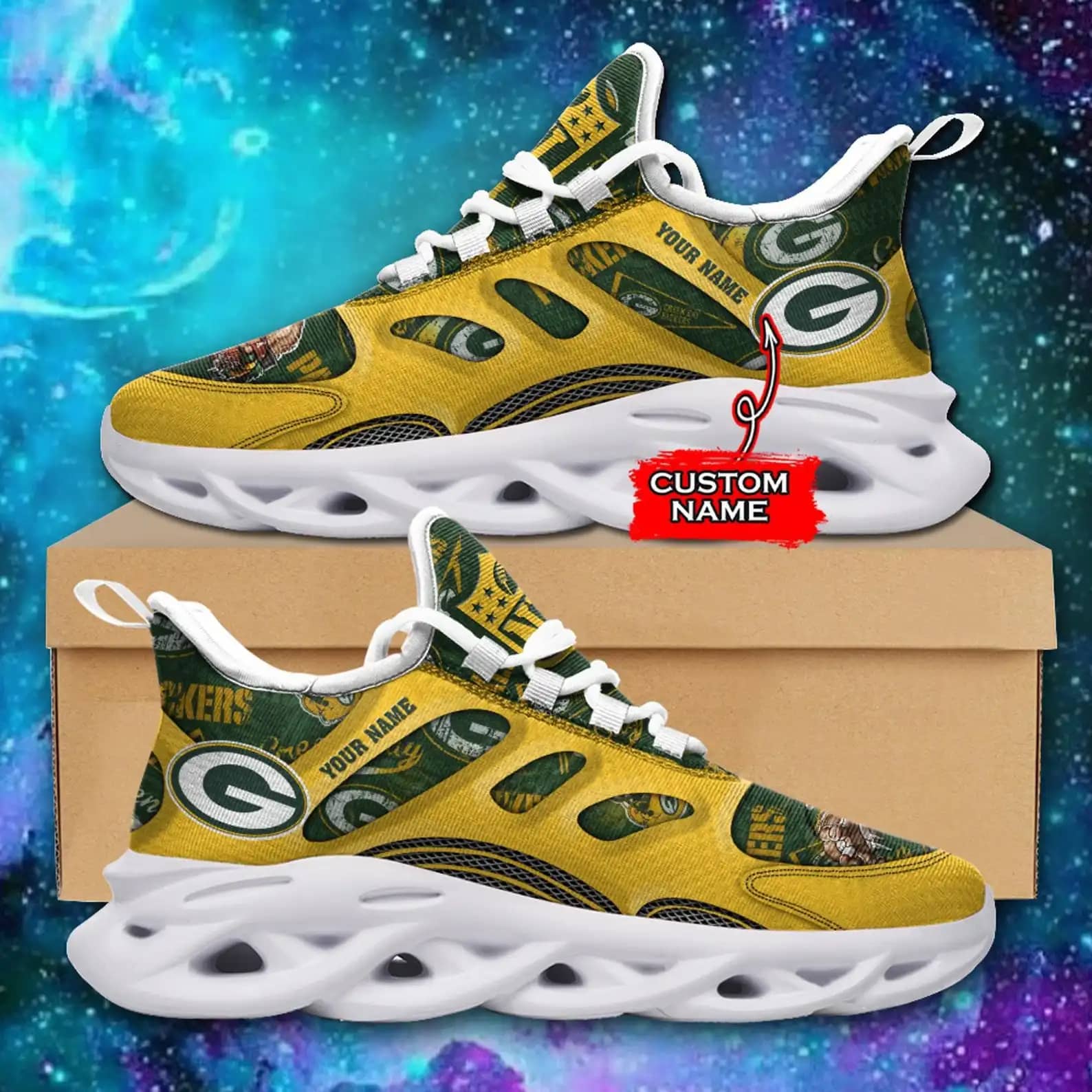 Green Bay Packers Nfl Max Soul Sneaker Shoes