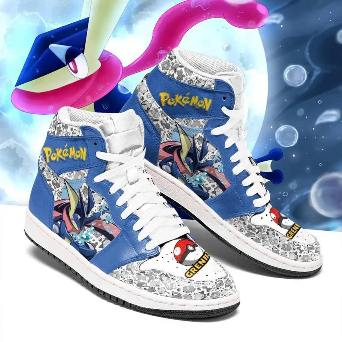 Greninja Pokemon For Anime Fans - Custom Anime Sneaker For Men And Women Air Jordan Shoes