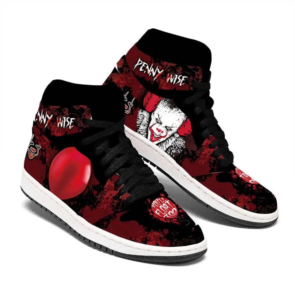 Pennywise It Horror For Movie Fans - Custom Anime Sneaker For Men And Women Air Jordan Shoes