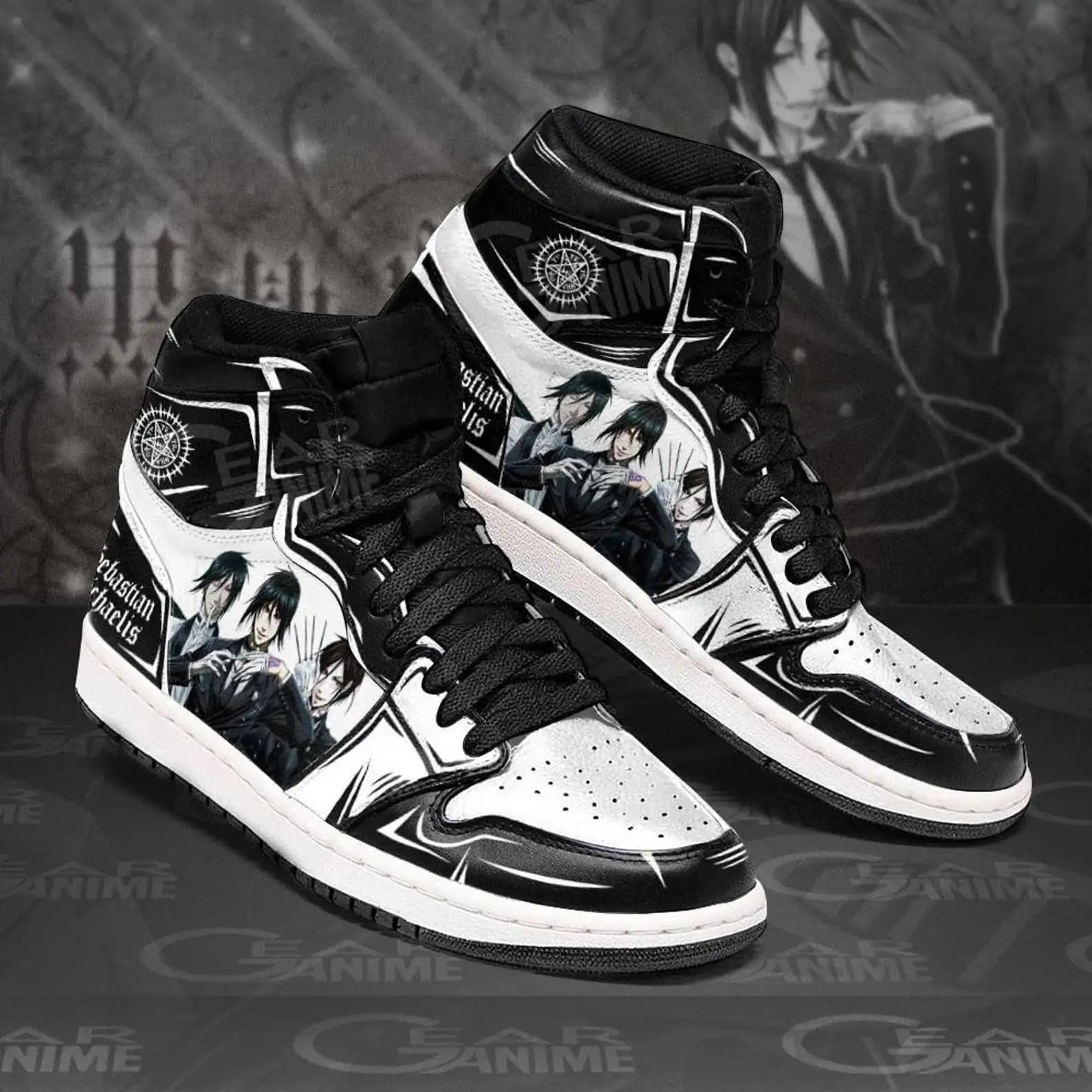 Sebastian Michaelis Black Butler For Anime Fans Custom Anime Shoes For Men And Women Air Jordan Shoes