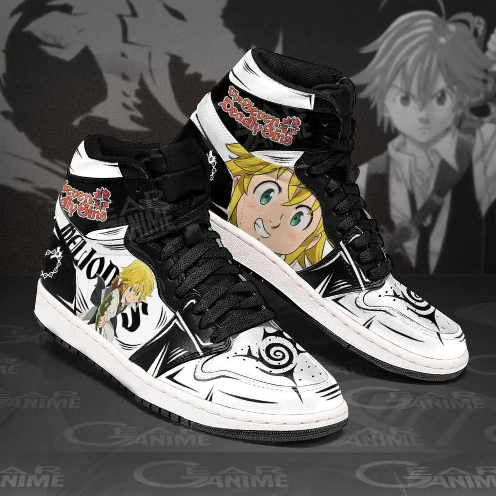 Seven Deadly Sins Meliodas For Anime Fans Custom Anime Shoes For Men And Women Air Jordan Shoes
